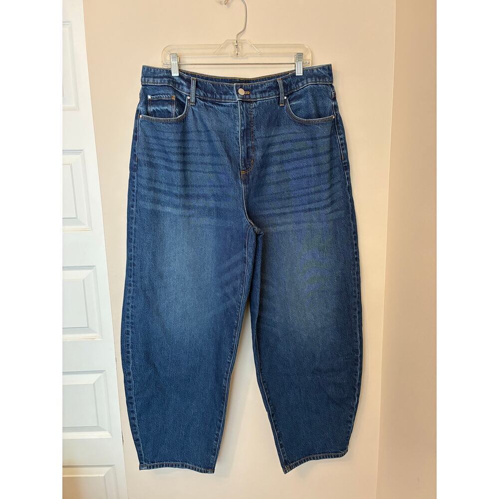 Ann Taylor NEW The Barrel Jeans High Rise Dark Wash Size 14
